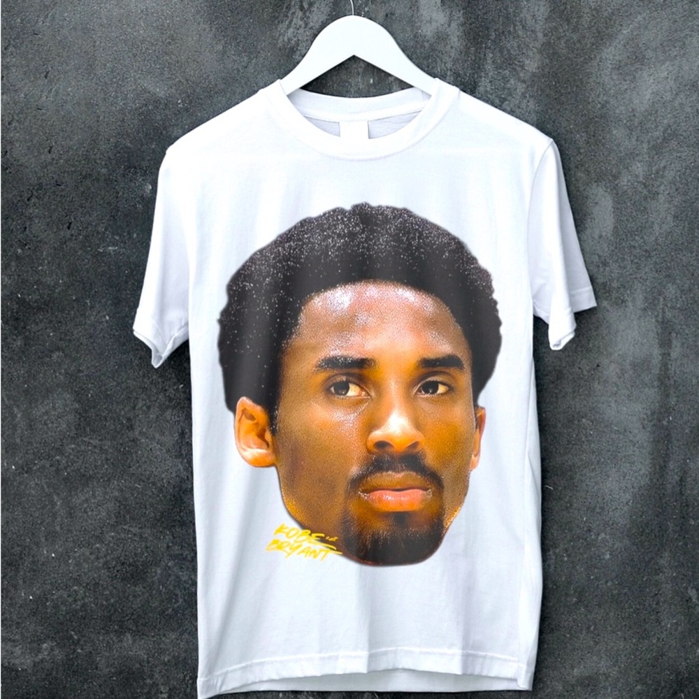 Kobe Bryant big head white tshirt Los Angeles lakers size Small